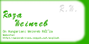 roza weinreb business card